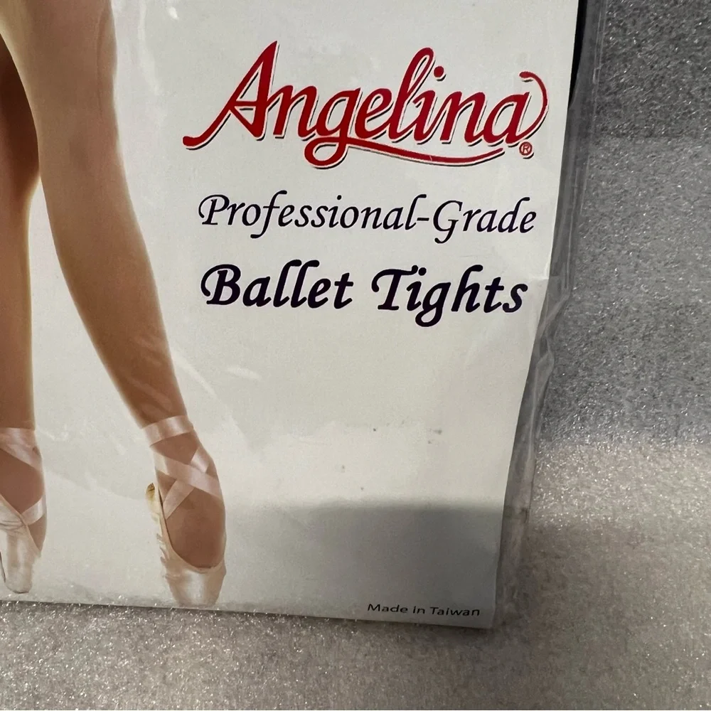 Angelina Black Ballet Lycra Tights Girl size 7-10 Professional Grade Style 248JR